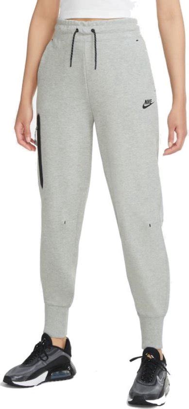 nike tech fleece dames broek grijs